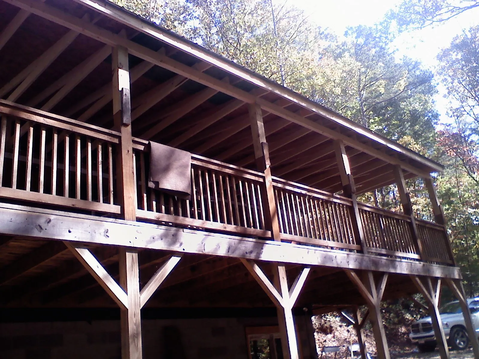 Timber framing under a new elevated porch and deck — Roof Leak Repair in The Villages by Roofing Brothers